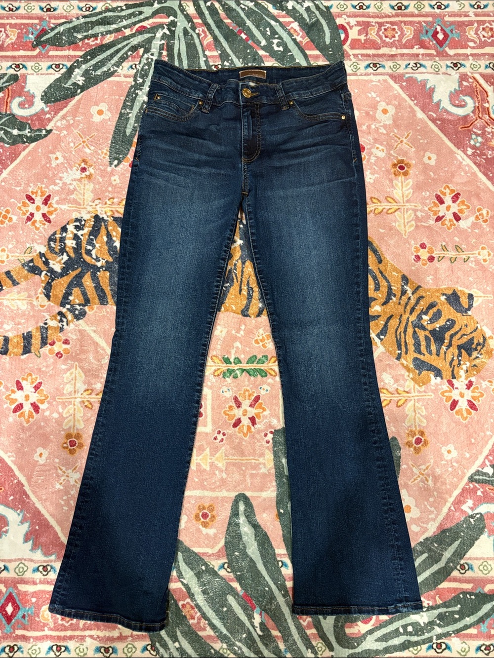Kut from the Kloth Dark Blue Flare Jeans Mid-Rise Bootcut
